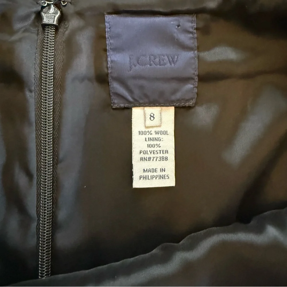 J. Crew Black Wool Pencil Skirt Women Size 8 - Picture 5 of 8